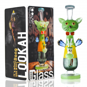 Lookah Glass - 12" Purr-fectly Designed Mr. Whiskers Bong