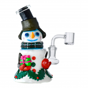 7" Jingle Hits Snowman Water Pipe - Glow in the Dark