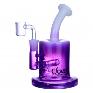 Clover Glass - 6.5" Bent Neck Inclycler Dab Rig