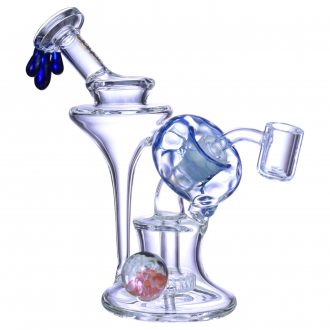 Clover Glass - 6.8" Fumed Gourd Regal Masterpiece Matrix Perc Water Pipe [WPE-706]