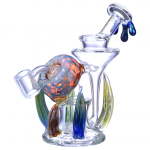 Clover Glass - 7.2" Fumed Gourd Reagal Glass Claws W/ Matrix Perc Water Pipe [WPE-709]