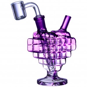 Clover Glass - 4.8" Pixel Heart Bong