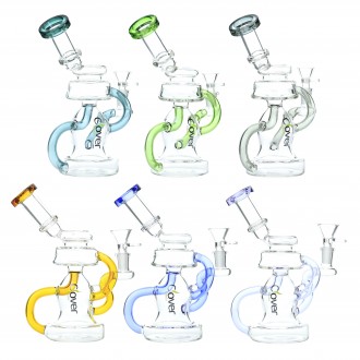 Clover Glass - 7" Morphing Forms Recycler Water Pipe [WPE-95]