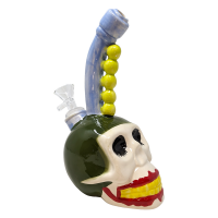 7.1" Blood Smile Skull Ceramic Water Pipe - [WSG05]