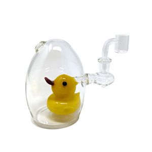 5" Mini Duck Perc in Egg Water Pipe Rig - [WSG3710]