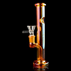 7" Electroplated Straight Tube Bong