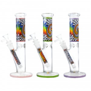 Wig Wag Color Decal Design 10" 18mm Downstem & 14mm Bowl Bong