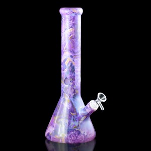 13.5" Vibrant Marble Beaker Bong