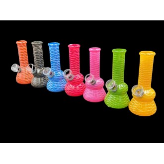 5'' Assorted Mini Net Design Beaker Water Pipe - [XWP5H]