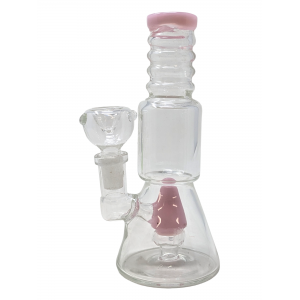 6" 4 Ring W/ Perc Water Pipe - [ZD171]