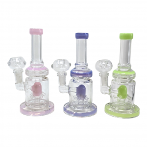 7" Slyme Art Perc Rim Art Water Pipe [ZD186]