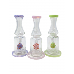 7" Slyme Art Perc Rim Art Water Pipe [ZD187]