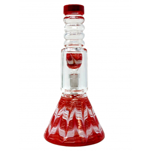 6" Rake Base Rim Neck Beaker Water Pipe Rig - [ZD232]