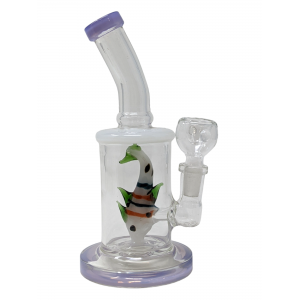 7" Slime Color Fish Perc Water Pipe - [ZD242]