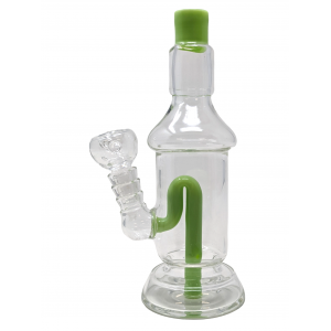 8" Slyme Built-In Hook Perc Bottle Water Pipe Rig - [ZD250]