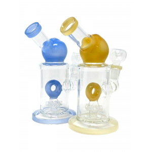 6.5" Color Mouth Pc W/ Donut  Sprinkler Perc Water Pipe - [ZD260]