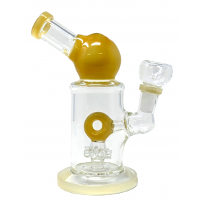 6.5" Color Mouth Pc W/ Donut  Sprinkler Perc Water Pipe - [ZD260]