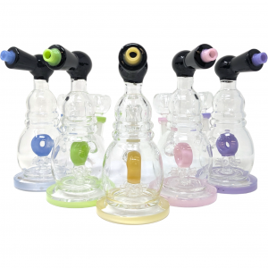 6" Splash Blaster Head Inline Perc Water Pipe - [ZD277]