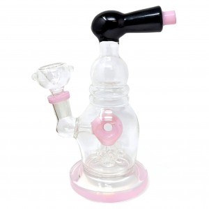 6" Tapper-Glass Donut Bliss Style W/ Sprinkle Perc Water Pipe - [ZD303]