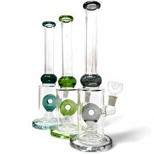 12" Straight Stem Matrix Magic Sip the Donut Dream Perc Water Pipe [ZD307]