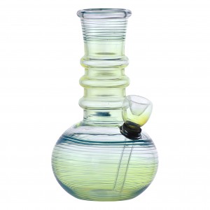 6" Gold Fumed Spiral Art Water Pipe - Assorted 