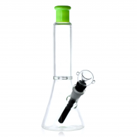 10" Clear Glass with Color Accent Beaker Water Pipe - Assorted