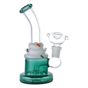 6" Cup Cake Showerhead Perc Water Pipe - Assorted