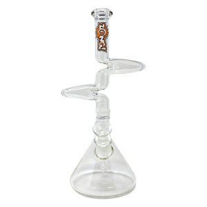 13" ZONG! MICRO CLEAR - 3 KINK BEAKER - [ZMICRO150-BK]