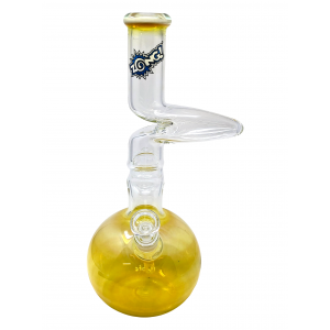 15" ZONG! Silver Fumed Bubble Base 2-Kink Zong Water Pipe - [ZS120-OGS]
