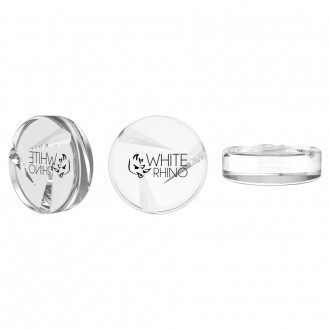 White Rhino Glass Carb Cap Spinner Disc - (Display of 15)