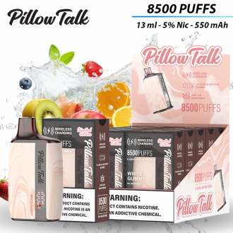 Pillow Talk 13ML 8500 Puffs 550mAh Prefilled NiC Salt Disposable Vape w/ Screen - 10ct Display [PTLK85PF]*