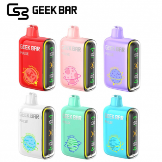 Geek Bar Pulse 16ML 15000 Puffs Disposable w/ Battery & E-Liquid Full Screen - 5ct Display*